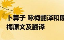 卜算子 咏梅翻译和原文陆游 陆游的卜算子咏梅原文及翻译