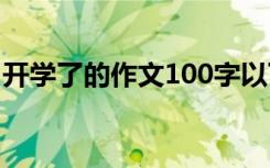 开学了的作文100字以下 开学了的作文100字