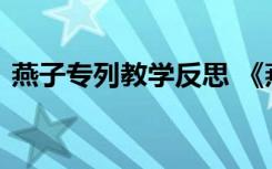 燕子专列教学反思 《燕子专列》教案及反思