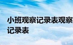 小班观察记录表观察 分析措施简短 小班观察记录表