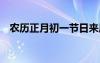 农历正月初一节日来历 农历正月初一节日