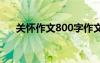 关怀作文800字作文 关怀的作文400字