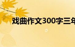 戏曲作文300字三年级 戏曲作文300字