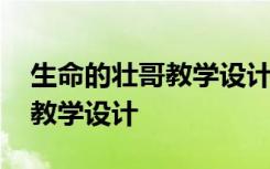 生命的壮哥教学设计 《生命的壮歌》公开课教学设计