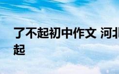 了不起初中作文 河北中考作文真题及：了不起