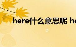 here什么意思呢 here是什么意思here