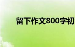 留下作文800字初中 留下作文800字