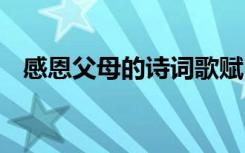 感恩父母的诗词歌赋 感动感恩父母的诗歌