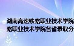 湖南高速铁路职业技术学院2023年录取分数线 湖南高速铁路职业技术学院各省录取分数线是多少