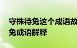 守株待兔这个成语故事的意思是什么 守株待兔成语解释