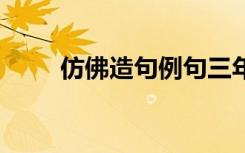 仿佛造句例句三年级 仿佛造句例句