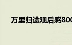 万里归途观后感800字 万里归途观后感