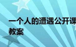 一个人的遭遇公开课教案 一个人的遭遇优秀教案