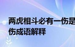 两虎相斗必有一伤是成语吗 两虎相斗必有一伤成语解释