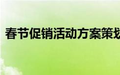 春节促销活动方案策划书 春节促销活动方案