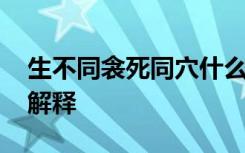 生不同衾死同穴什么意思 生同衾死同穴成语解释