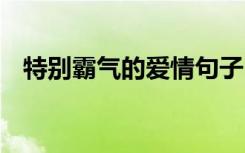 特别霸气的爱情句子 霸气超拽爱情的句子