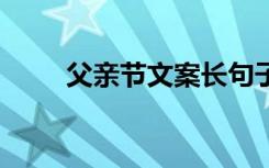 父亲节文案长句子 父亲节文案长句