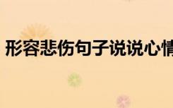 形容悲伤句子说说心情 形容悲伤的句子33条