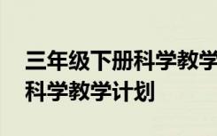 三年级下册科学教学计划教科版 三年级下册科学教学计划