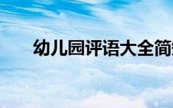 幼儿园评语大全简短小班 幼儿园评语