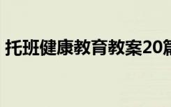 托班健康教育教案20篇 小托班健康教育教案