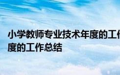 小学教师专业技术年度的工作总结范文 小学教师专业技术年度的工作总结