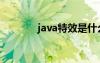 java特效是什么（java特效）