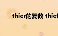 thier的复数 thief的复数形式怎么写