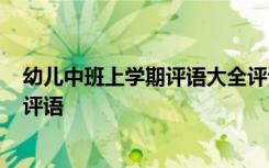 幼儿中班上学期评语大全评语 中班上学期评语-幼儿园中班评语