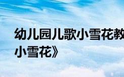 幼儿园儿歌小雪花教案 幼儿园儿歌课件：《小雪花》