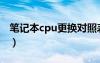 笔记本cpu更换对照表图解（笔记本cpu更换）