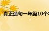 真正造句一年级10个字（真正造句一年级）