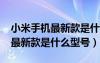 小米手机最新款是什么型号2023（小米手机最新款是什么型号）