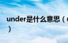 under是什么意思（understand是什么意思）