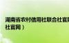 湖南省农村信用社联合社官网网址（湖南省农村信用社联合社官网）