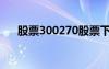 股票300270股票下跌（股票300270）