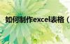 如何制作excel表格（excel表格怎么加行）