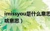 imissyou是什么意思及读音（imissyou中文啥意思）