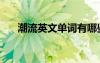 潮流英文单词有哪些（潮流英文单词）