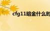 cfg11暗金什么时候出的（cfg11）