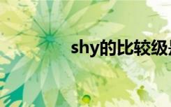 shy的比较级是什么（shy）