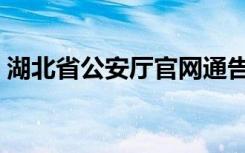 湖北省公安厅官网通告（湖北省公安厅官网）