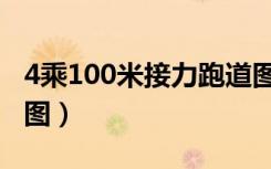 4乘100米接力跑道图（4乘100米接力区示意图）