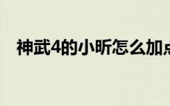 神武4的小昕怎么加点（神武小昕怎么得）