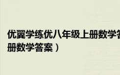 优翼学练优八年级上册数学答案2023（优翼学练优八年级上册数学答案）