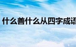 什么善什么从四字成语（什么善什么从成语）