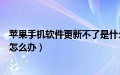 苹果手机软件更新不了是什么问题（苹果手机软件更新不了怎么办）