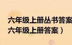 六年级上册丛书答案人教版答案2021（丛书六年级上册答案）