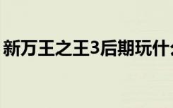 新万王之王3后期玩什么职业（新万王之王3）